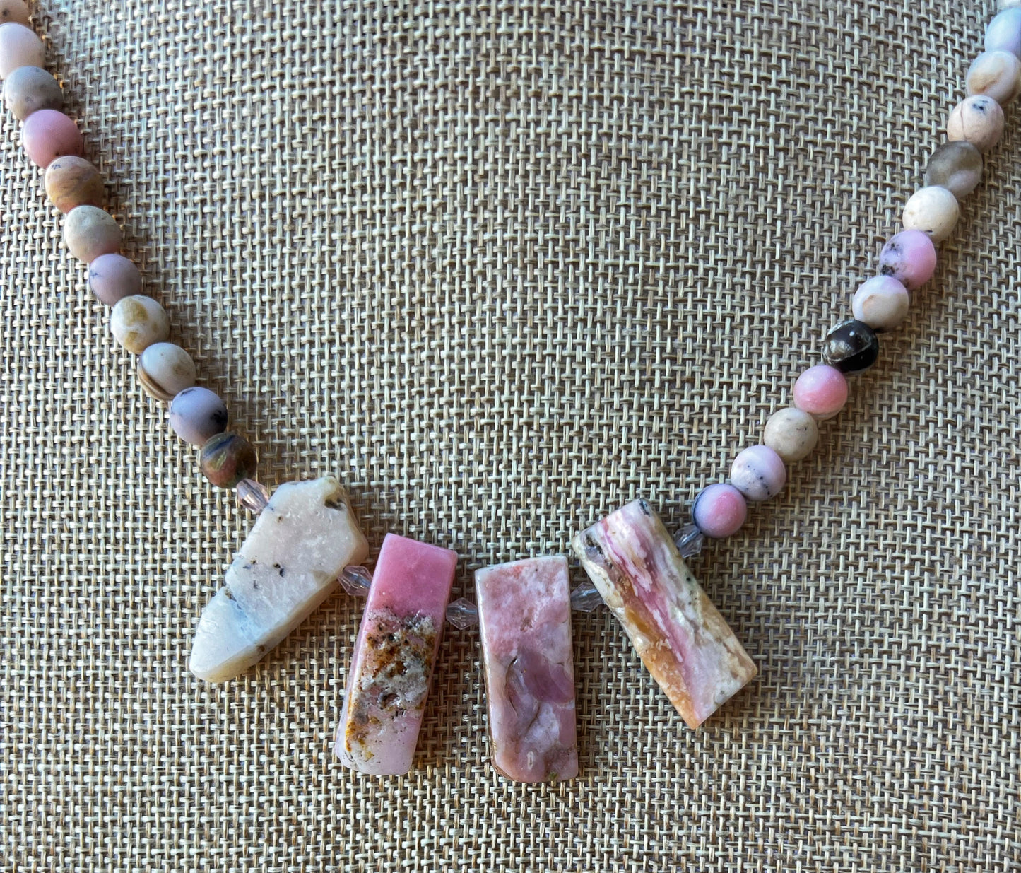 Pink Opal Necklace (Barbie inspired)